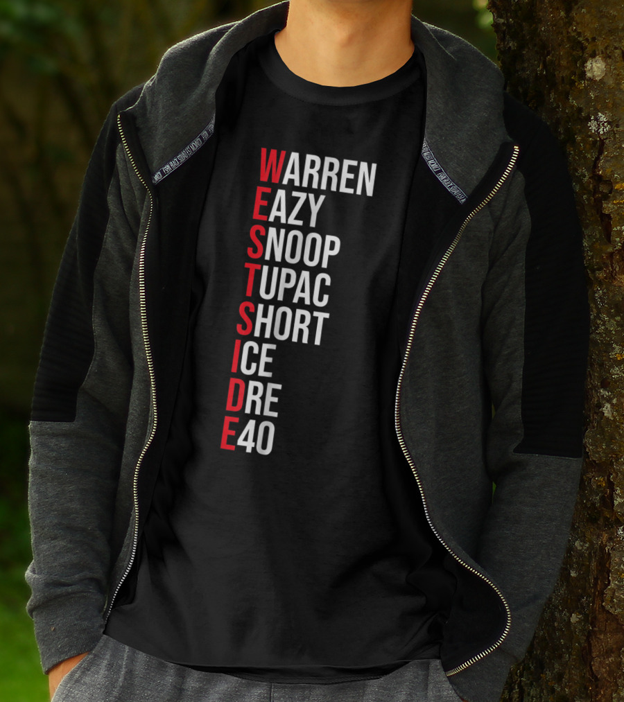 West Side Warren Eazy Snoop Tupac Short Ice Dre 40 T-Shirt