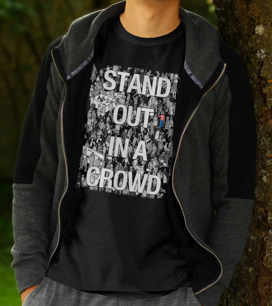Stand Out In A Crowd Where's Waldo Iconic Search Puzzle T-Shirt