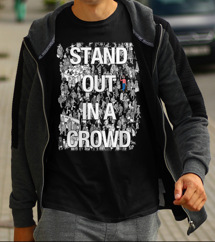Stand Out In A Crowd Where's Waldo Iconic Search Puzzle T-Shirt