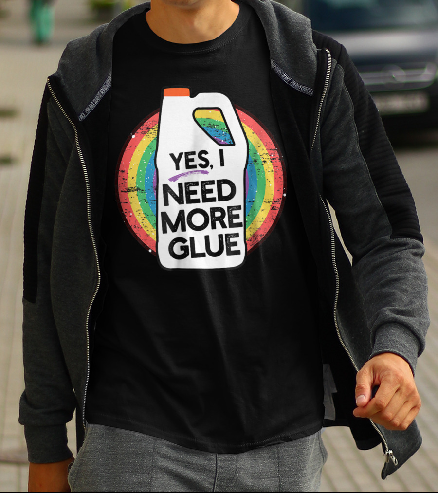Yes I Need More Glue Rainbow Gallon Kids Slime T-Shirt