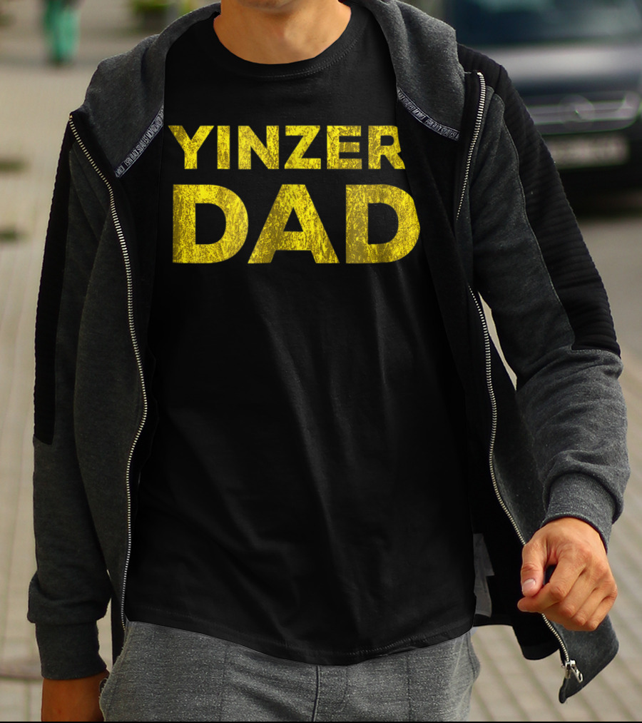 Yinzer Dad Pittsburgh Black Gold T-Shirt