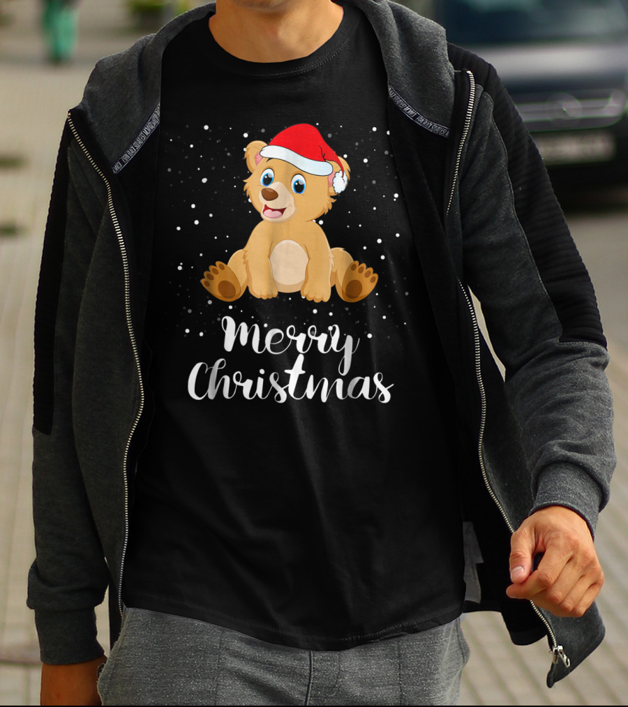Bear Merry Christmas Funny Family Group Matching T-Shirt