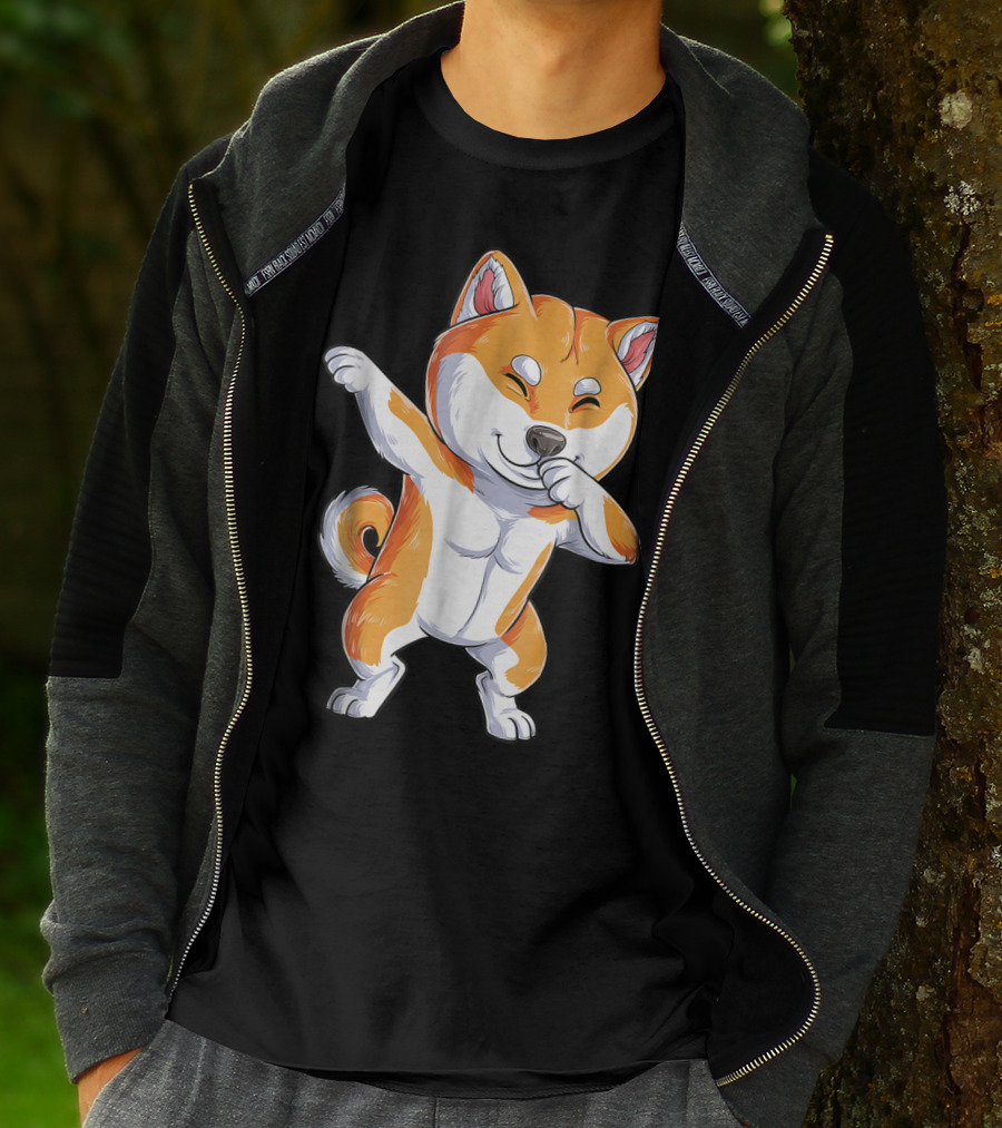 Dabbing Shiba Inu Kids Boys Puppy Dance T-Shirt