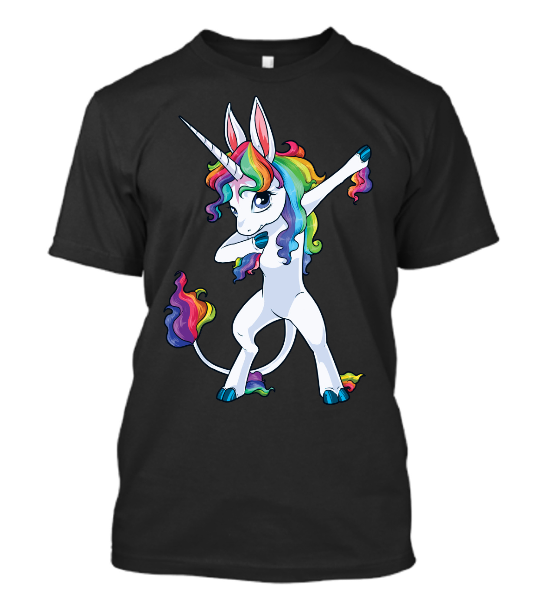 Dabbing Unicorn Party Squad Rainbow Dab T-Shirt