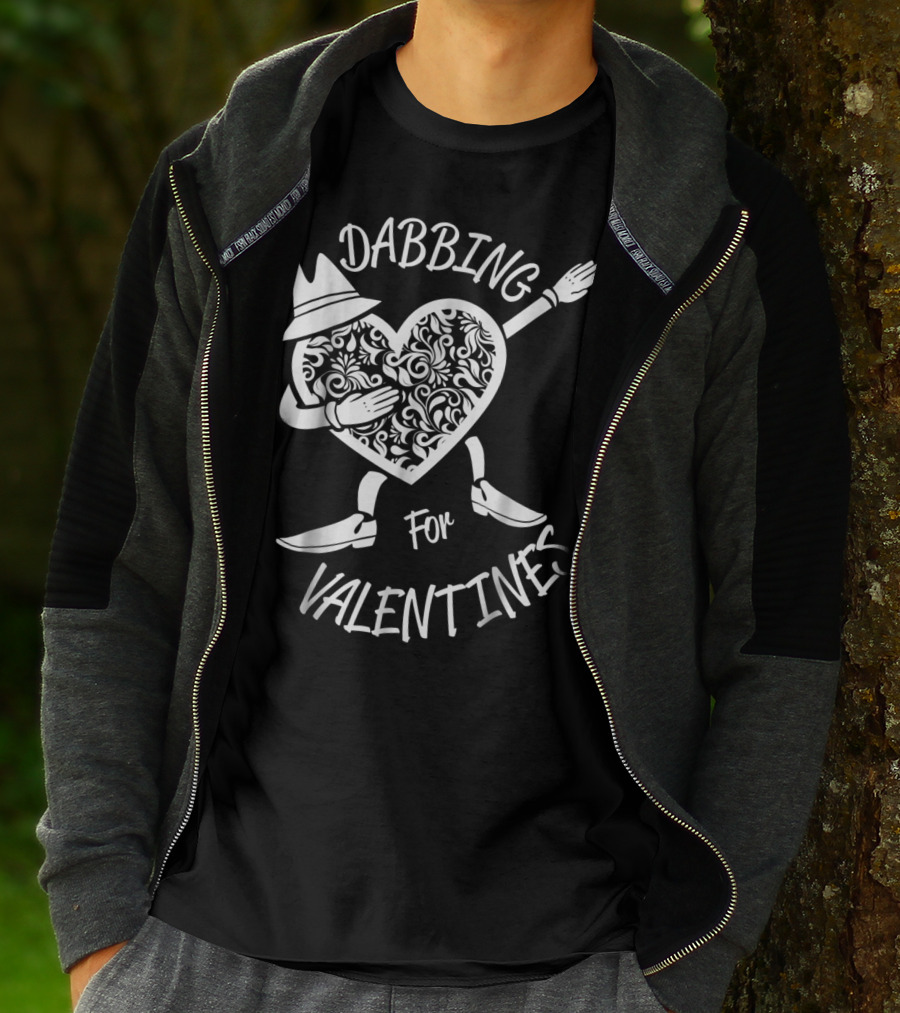 Dabbing For Valentines Heart Day Boyfriend T-Shirt