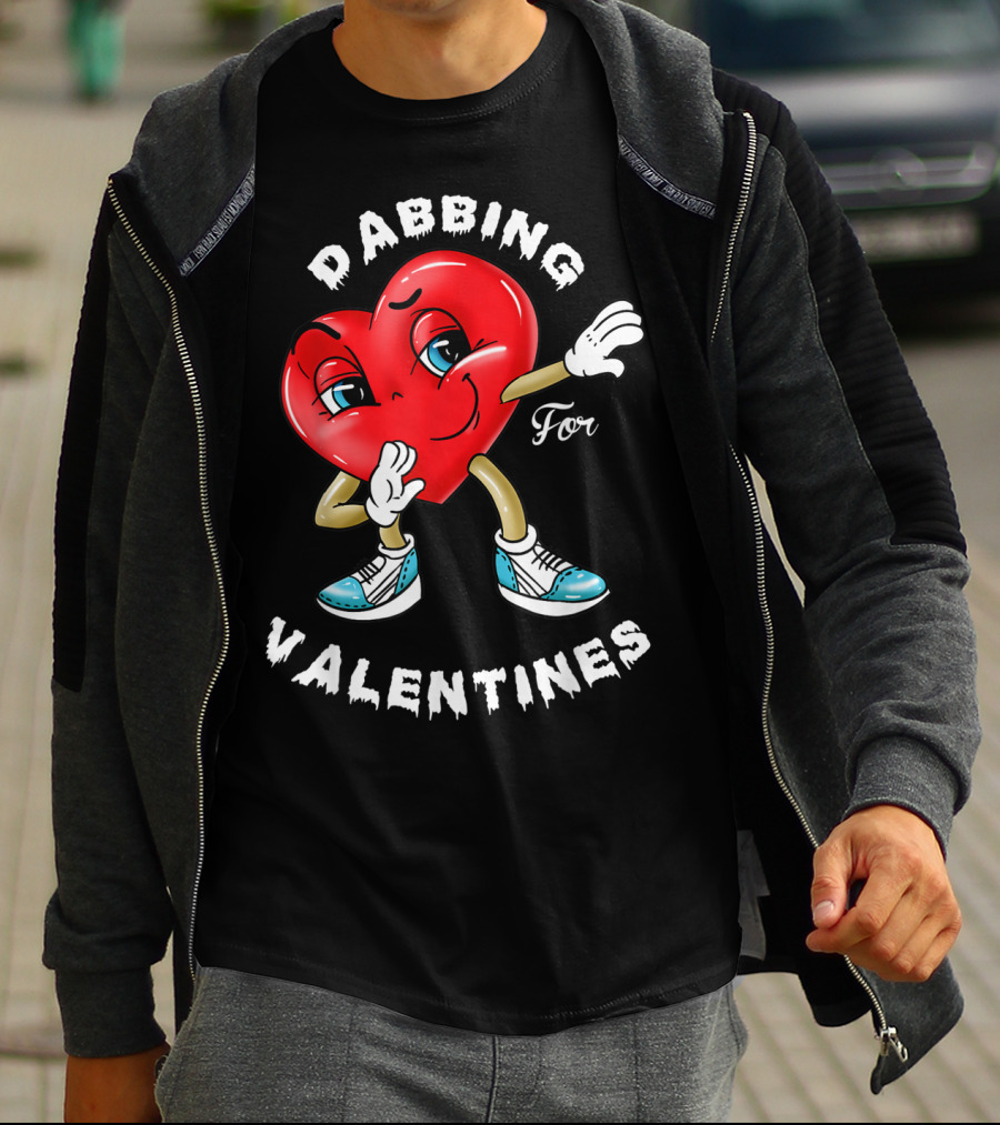 Dabbing Valentines Heart For Girlfriend T-Shirt