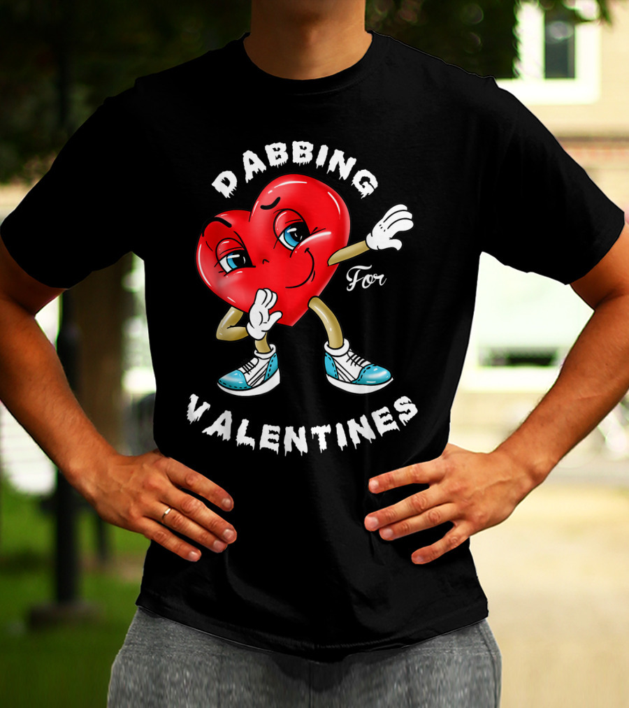 Dabbing Valentines Heart For Girlfriend T-Shirt