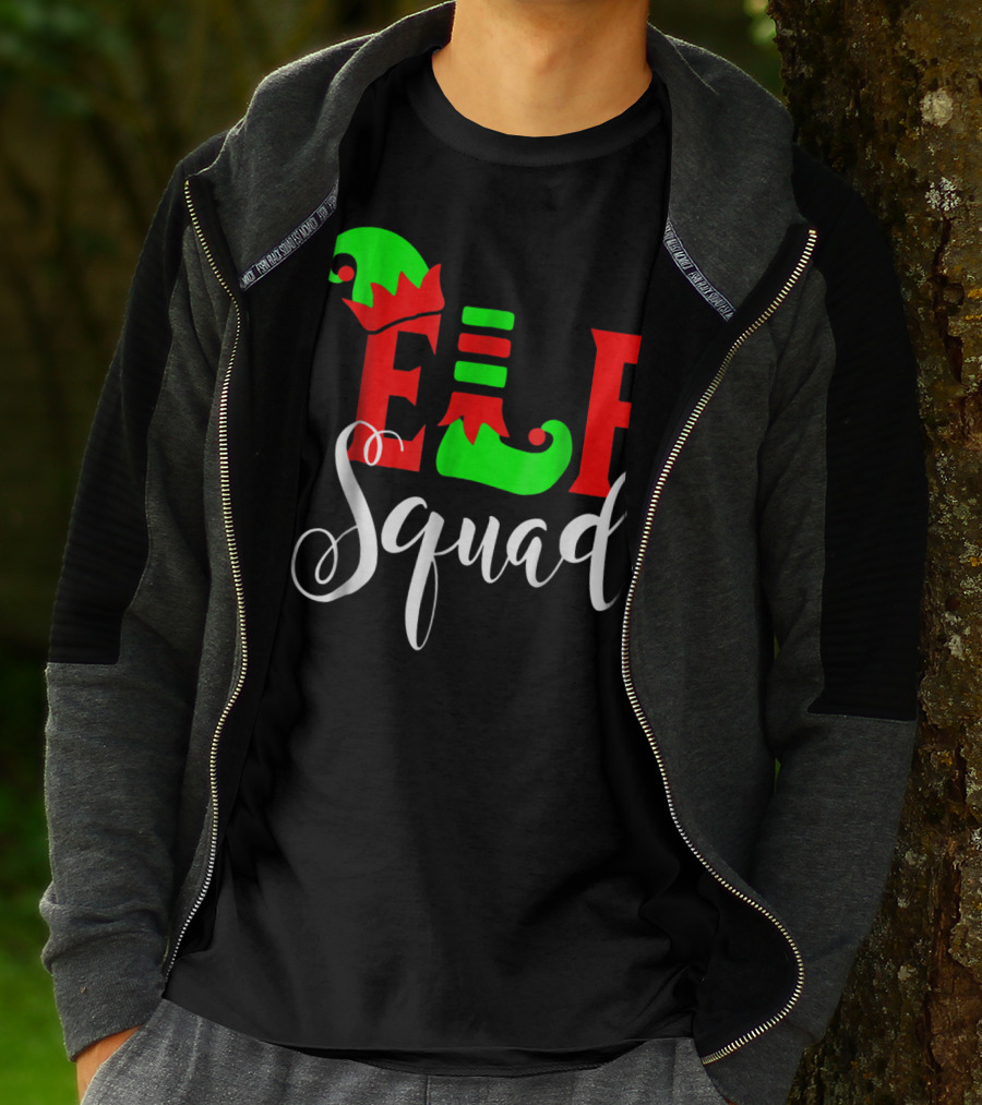 Elf Squad Festive Holiday Family T-Shirt