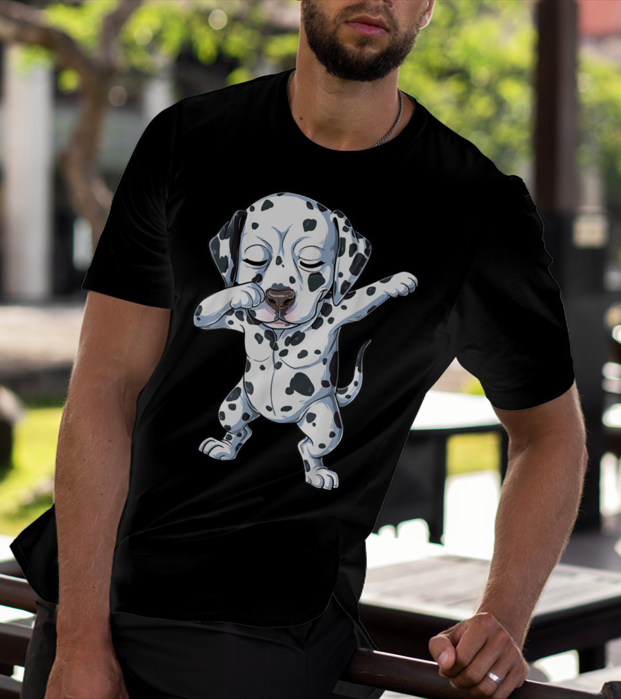 Dalmatian Dabbing Dog Lover Kids Boys Dab T-Shirt