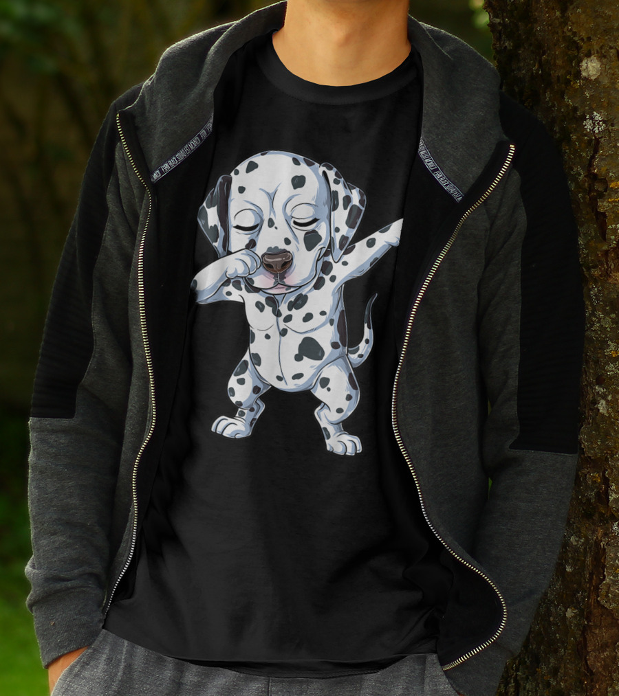 Dalmatian Dabbing Dog Lover Kids Boys Dab T-Shirt
