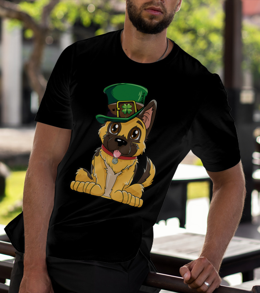 German Shepherd Dog Leprechaun St Patricks Day T-Shirt