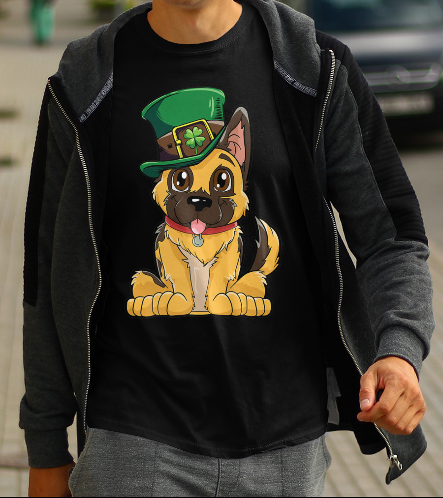 German Shepherd Dog Leprechaun St Patricks Day T-Shirt