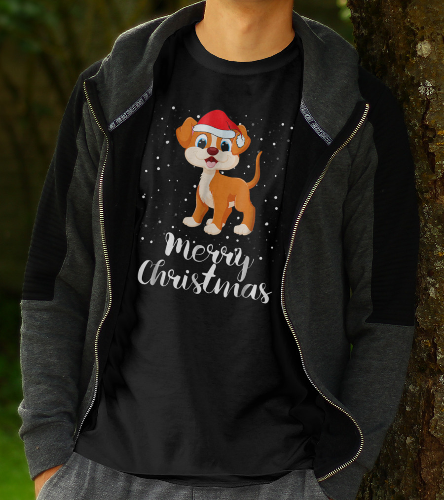 Merry Christmas Dog Funny Christmas Matching Family Group T-Shirt