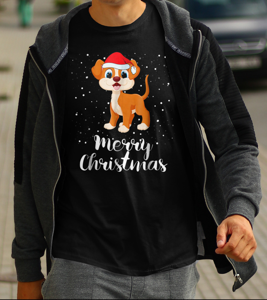 Merry Christmas Dog Funny Christmas Matching Family Group T-Shirt
