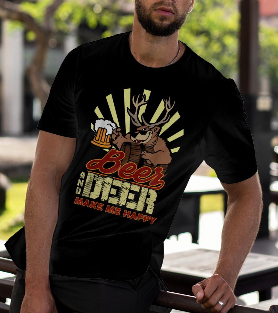 Beer And Deer Make Me Happy T-Shirt