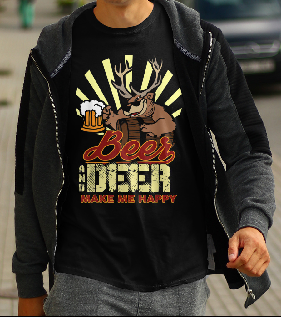 Beer And Deer Make Me Happy T-Shirt