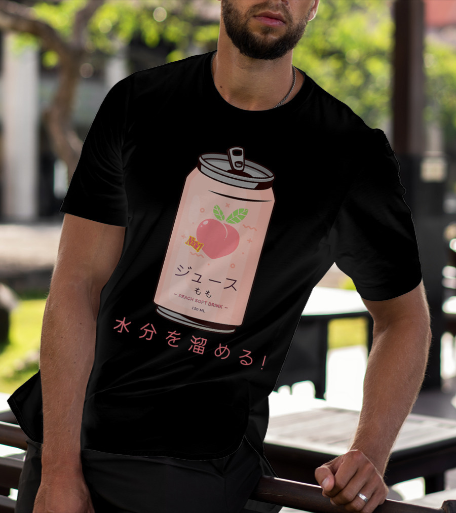 90s Japanese Aesthetic Peach Soft Drink Juice Can 150ML T-Shirt