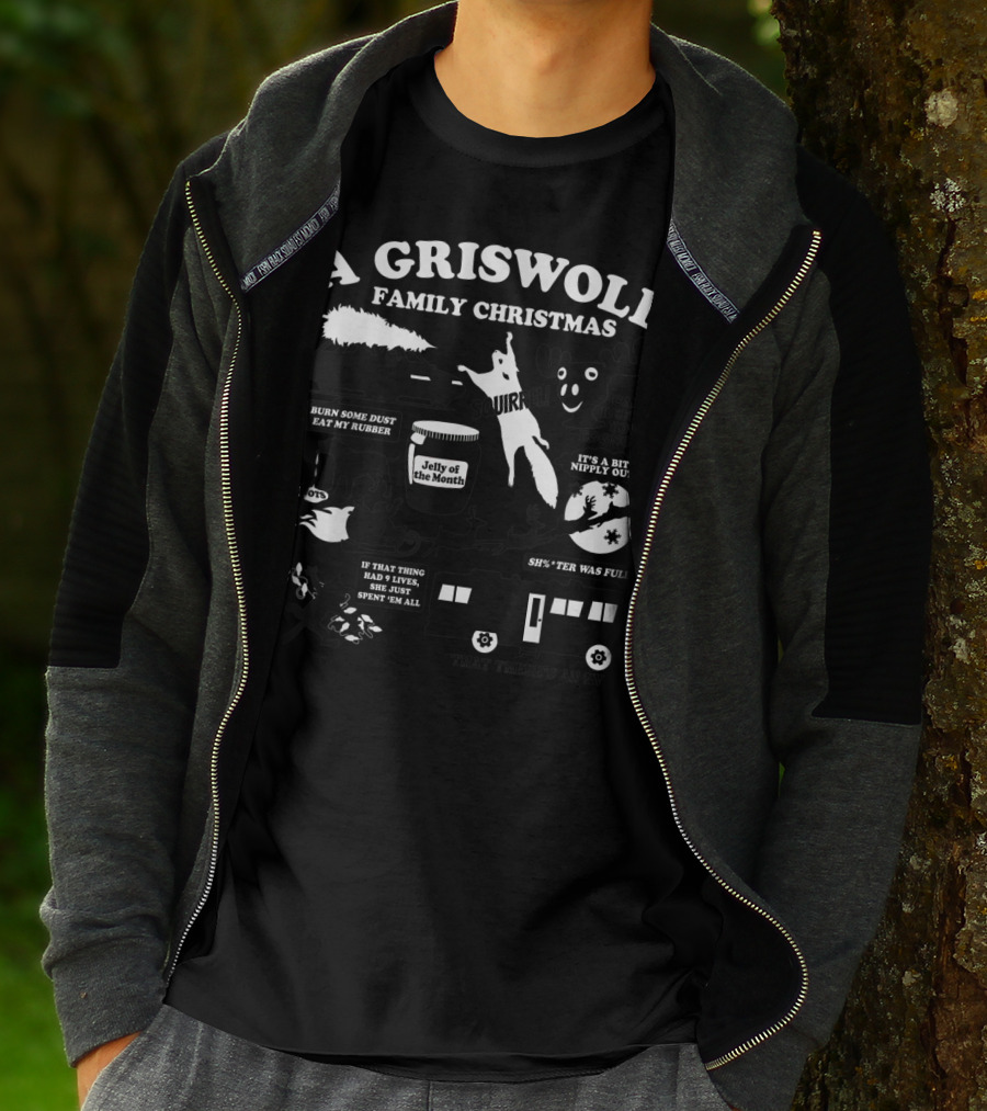 A Griswold Family Christmas Jelly Of The Month Squirrel Eggnog RV T-Shirt