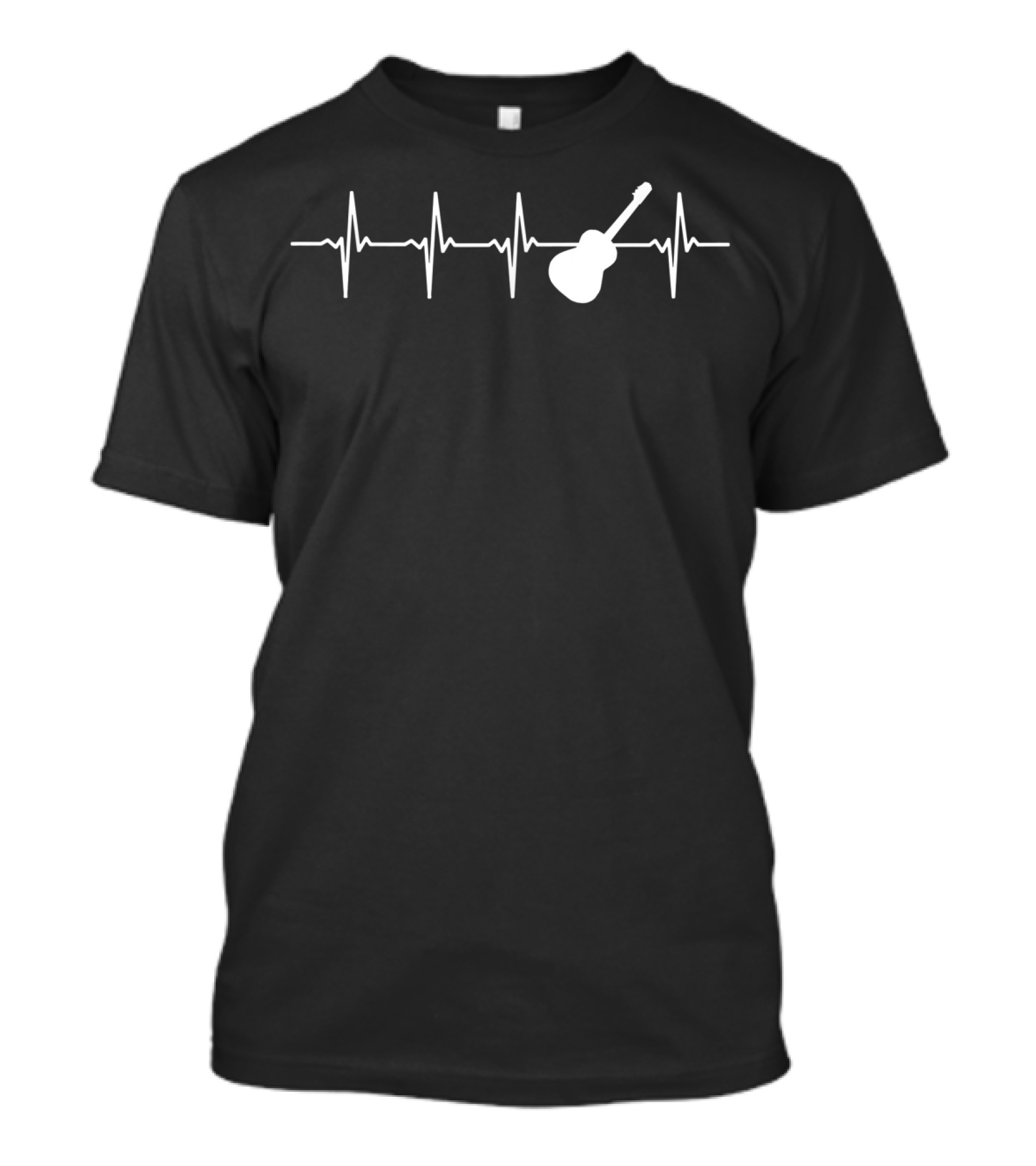 Acoustic Guitar Heartbeat Rhythm For Guitarists T-Shirt