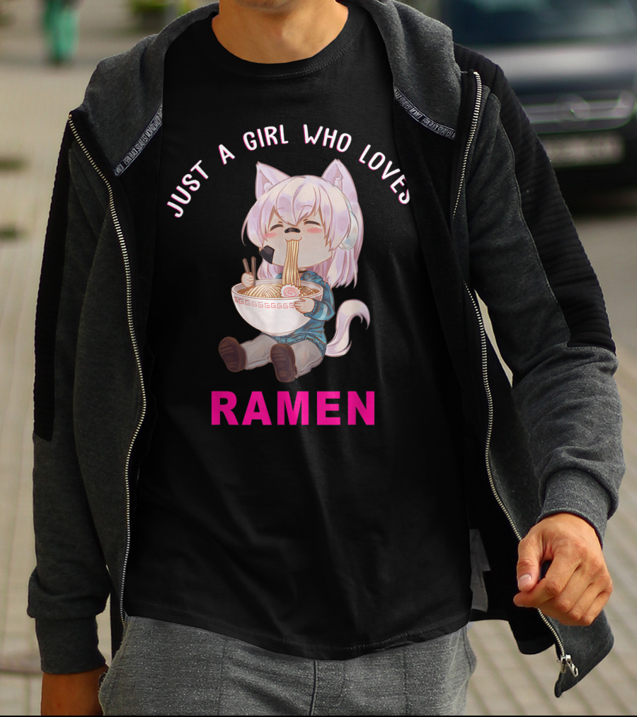 Just A Girl Who Loves Ramen Anime Japanese T-Shirt