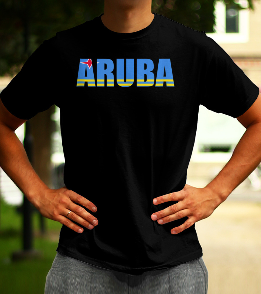Aruba Flag Caribbean Vacation Travel Beach T-Shirt
