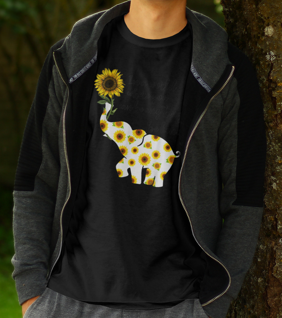 In A World Where You Can Be Anything Be Kind Sign Language Elephant Sunflower T-Shirt