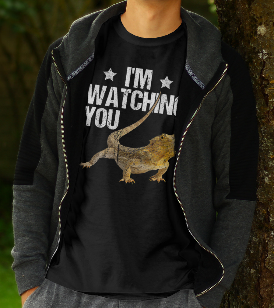 I'm Watching You Bearded Dragon T-Shirt