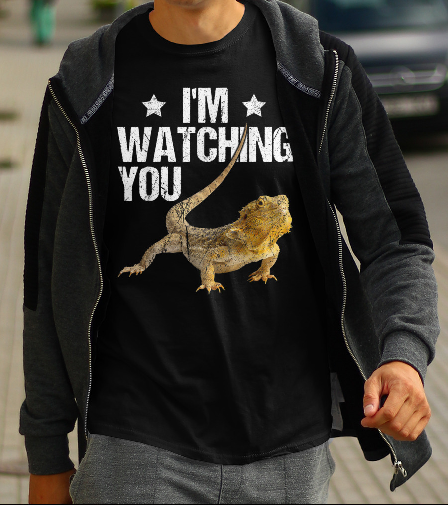 I'm Watching You Bearded Dragon T-Shirt