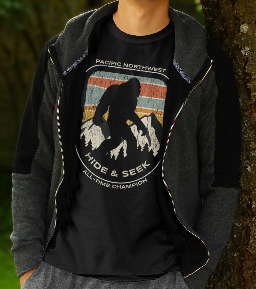 Pacific Northwest Bigfoot Hide And Seek All-Time Champion T-Shirt