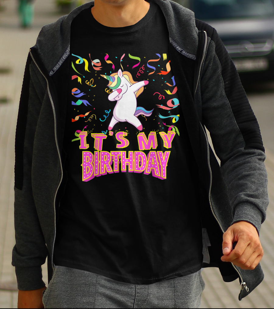 It's My Birthday Dabbing Unicorn Party T-Shirt