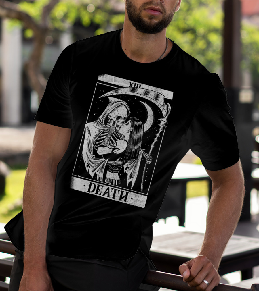 Blackcraft Vintage Death Grim Reaper Tarot XIII Kiss T-Shirt