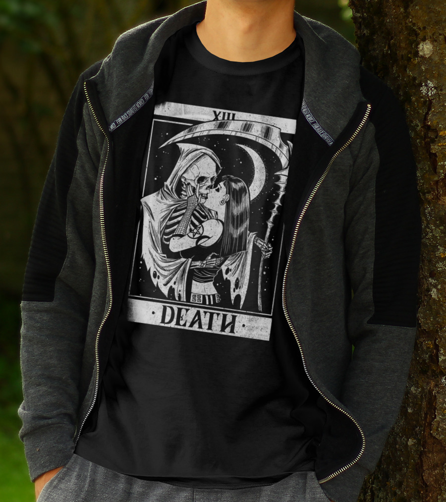 Blackcraft Vintage Death Grim Reaper Tarot XIII Kiss T-Shirt