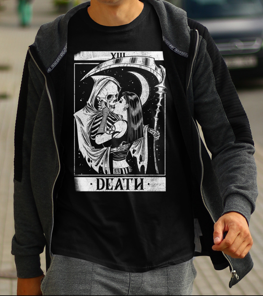 Blackcraft Vintage Death Grim Reaper Tarot XIII Kiss T-Shirt