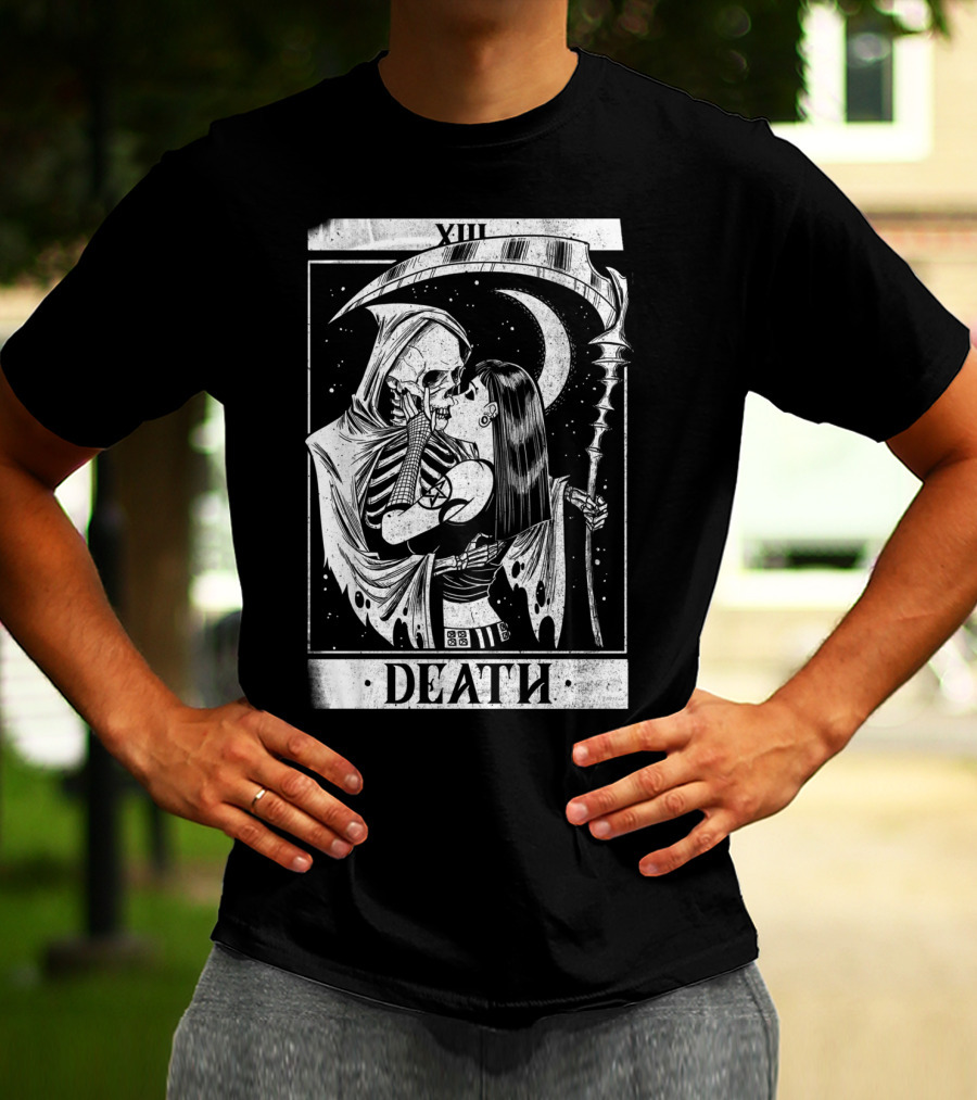 Blackcraft Vintage Death Grim Reaper Tarot XIII Kiss T-Shirt