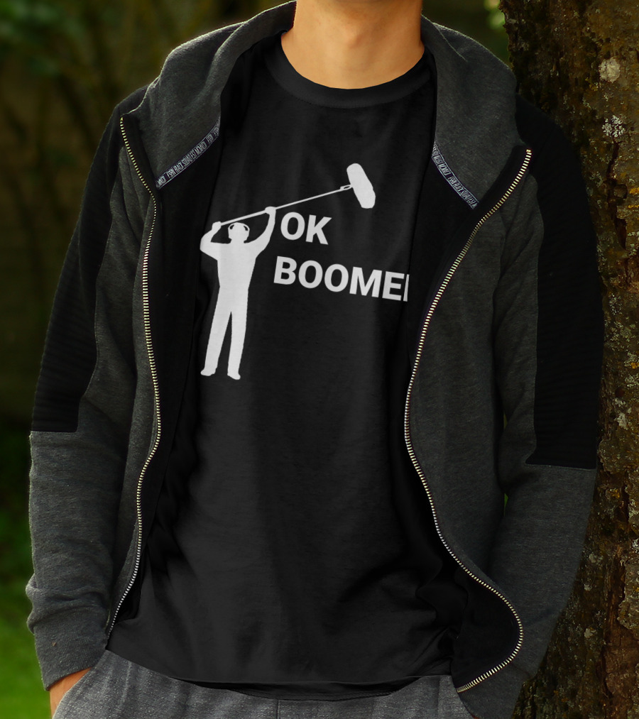 Boom Operator Ok Boomer Boom Microphone Sound T-Shirt