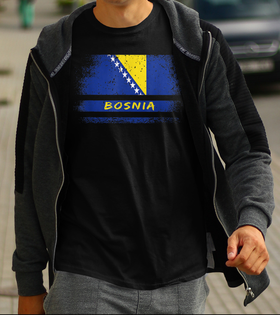 Bosnia Flag Vintage Sarajevo T-Shirt