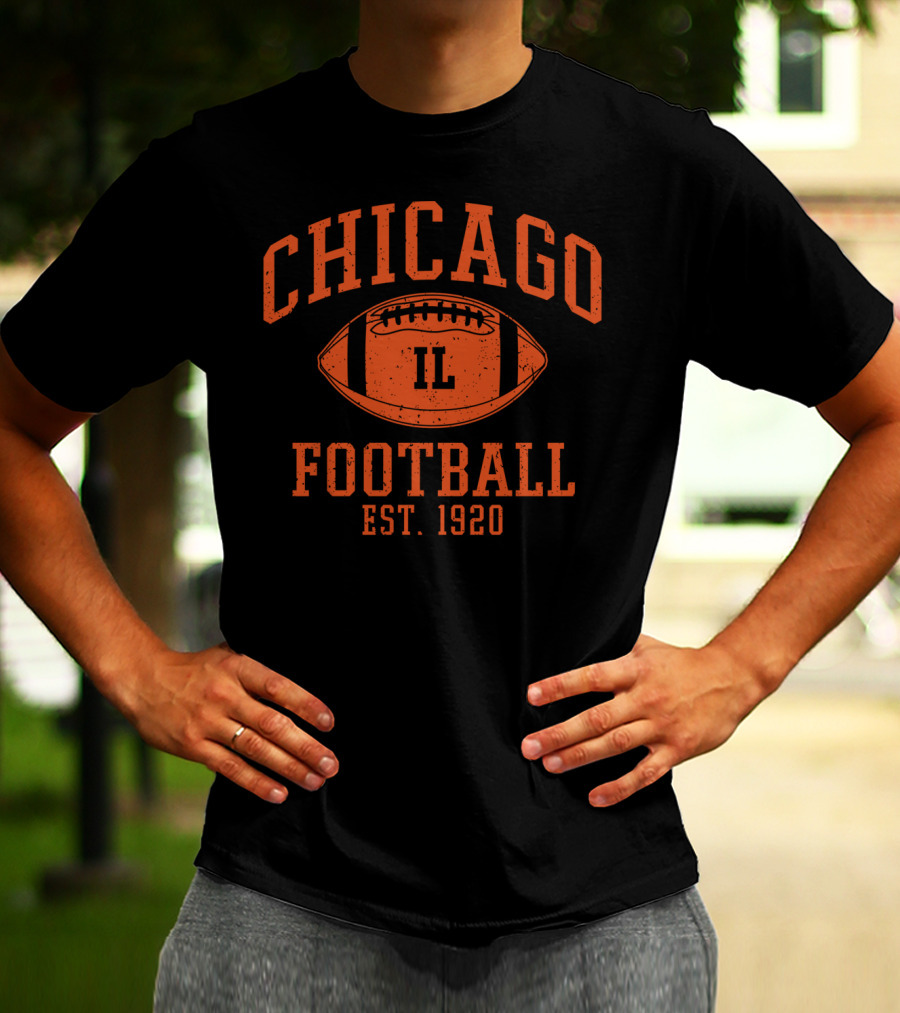 Chicago IL Football Est. 1920 Vintage Illinois Bear T-Shirt