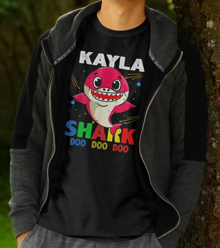 Kayla Shark Doo Doo Doo Custom Name Colorful T-Shirt