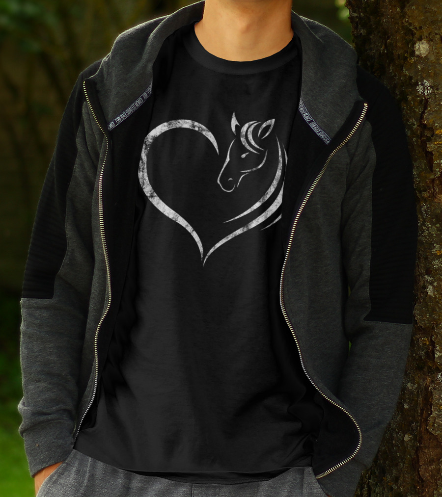 Cute Horse Lover Heart T-Shirt