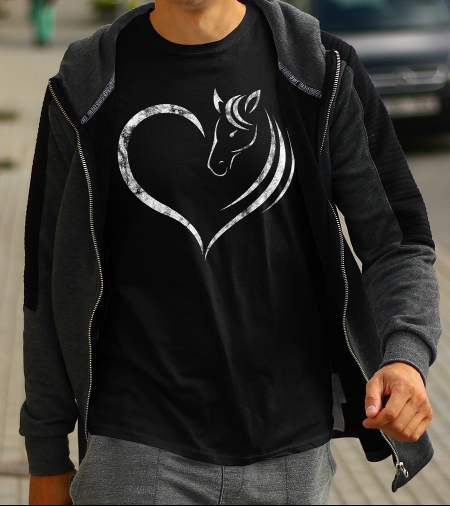 Cute Horse Lover Heart T-Shirt