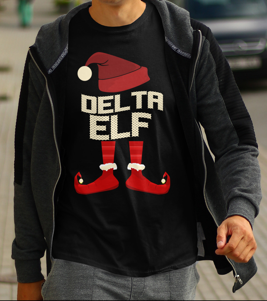 Delta Elf Matching Group Family Christmas Party T-Shirt