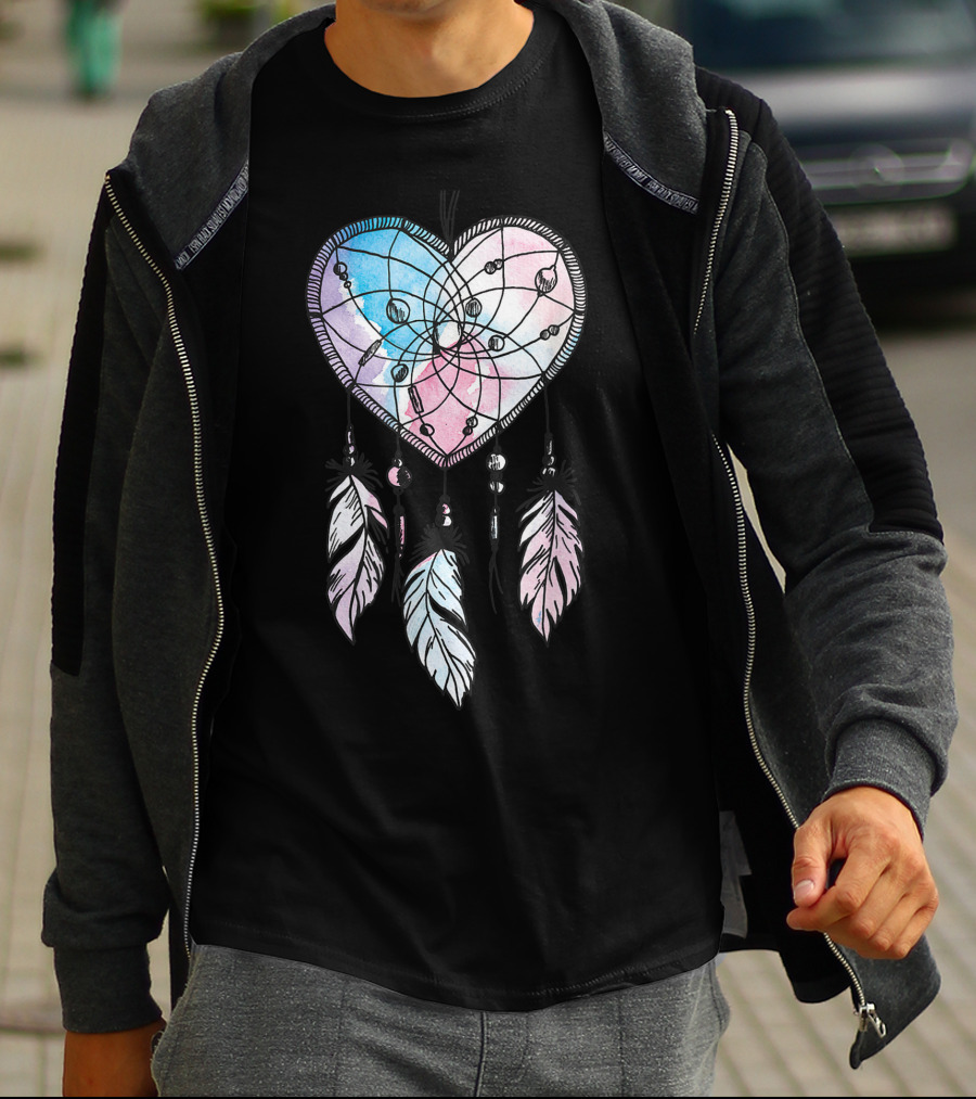 Dream Catcher Native American Heart Boho T-Shirt