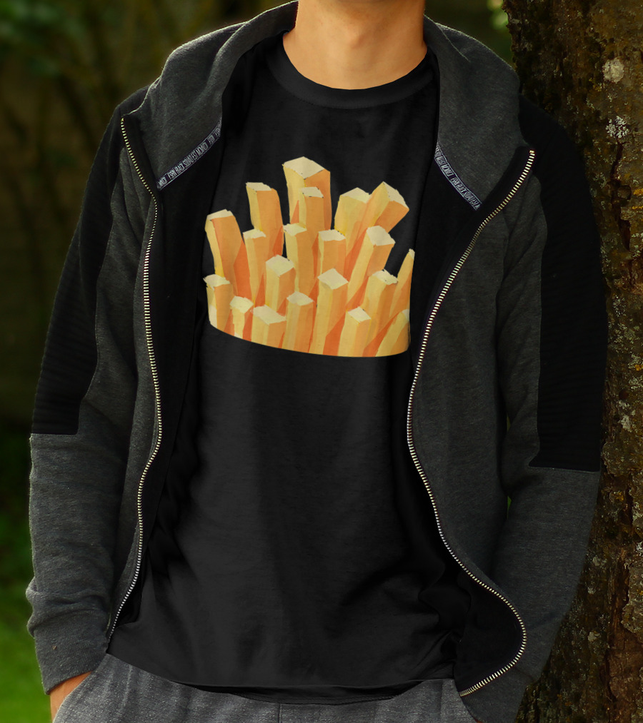 French Fries Costume Halloween Easy Cosplay Iconic Food T-Shirt