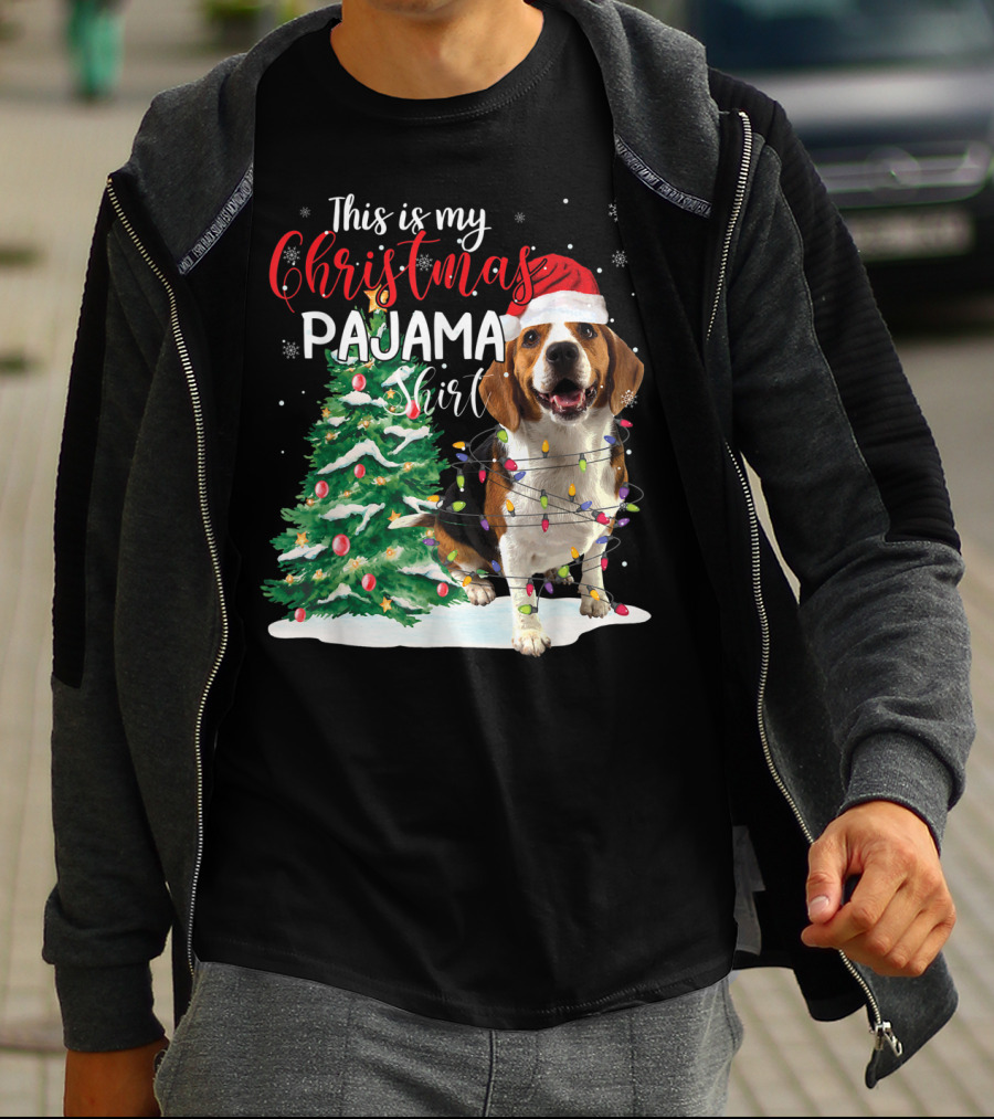 This Is My Christmas Pajama Shirt Beagle Dog T-Shirt