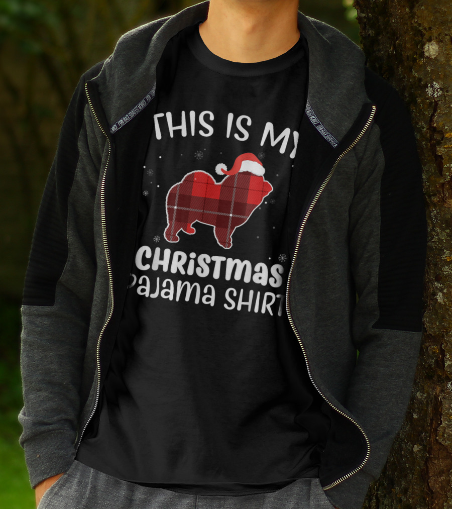 This Is My Christmas Pajama Shirt Chow Chow Dog T-Shirt
