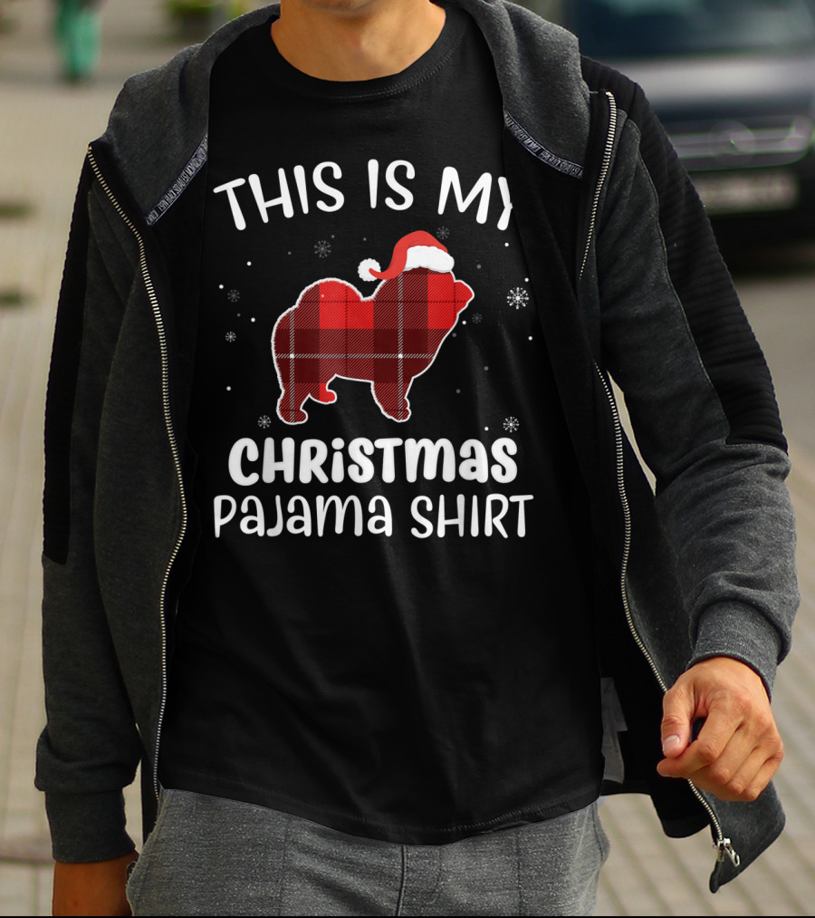This Is My Christmas Pajama Shirt Chow Chow Dog T-Shirt