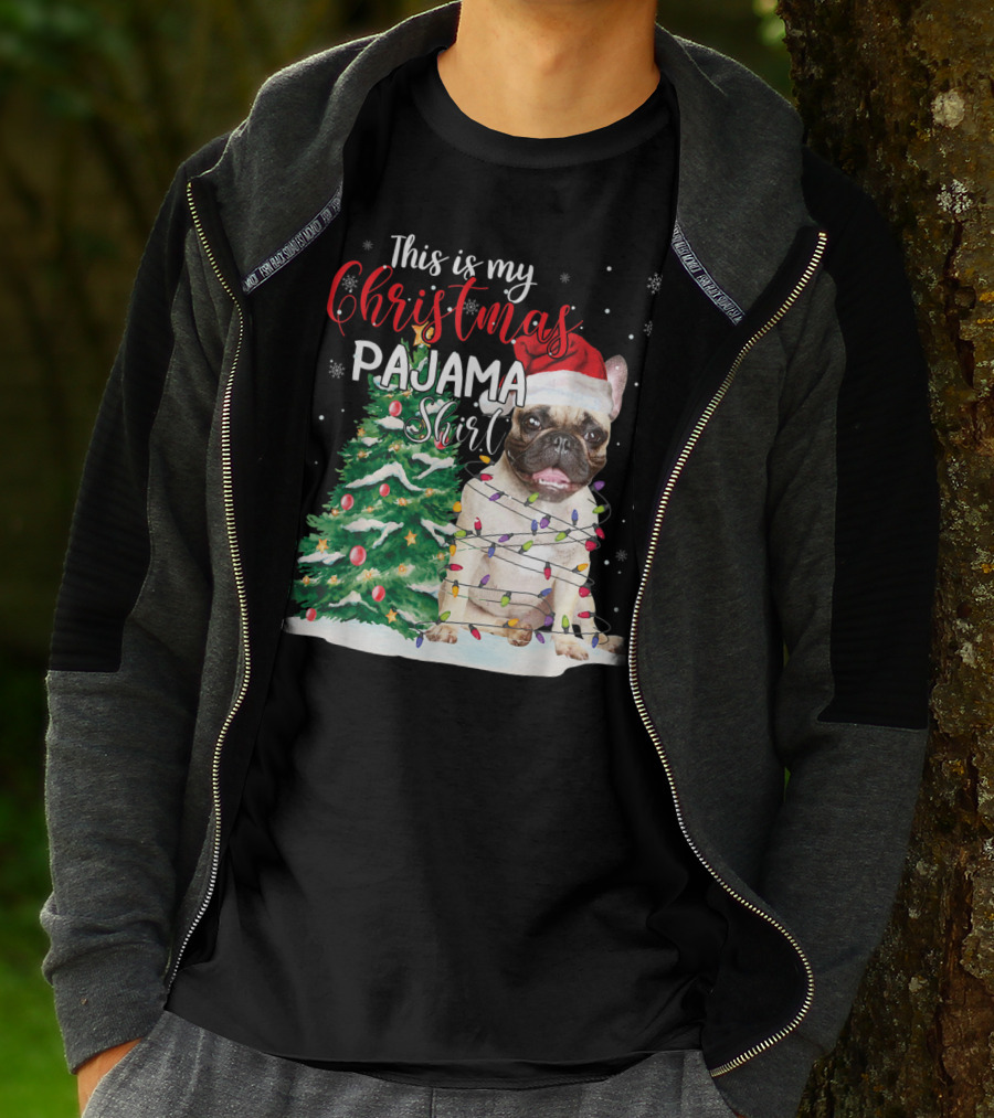 This Is My Christmas Pajama Shirt French Bulldog T-Shirt