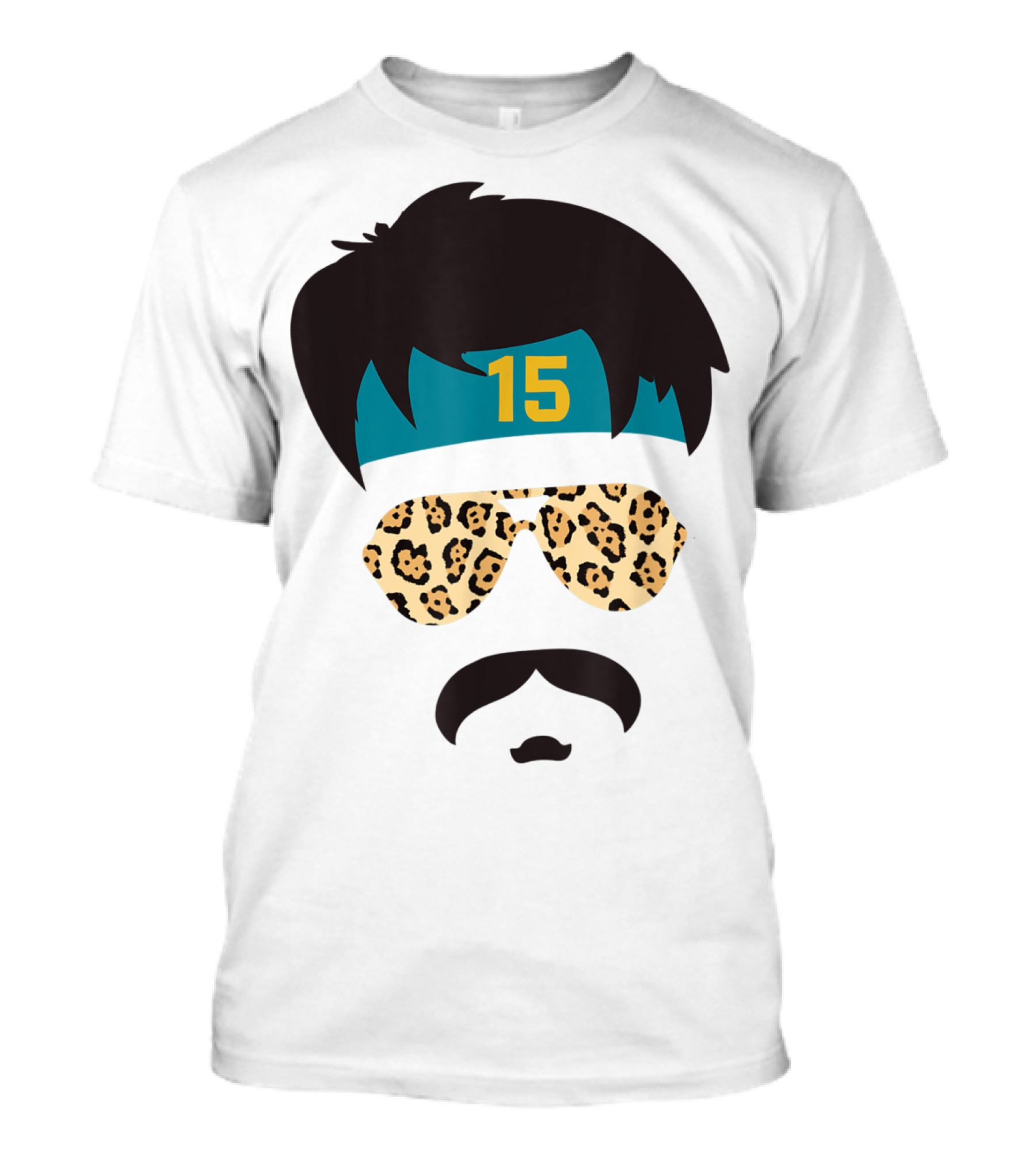 Jacksonville Football Uncle Rico Leopard Sunglasses 15 Headband 904 T-Shirt