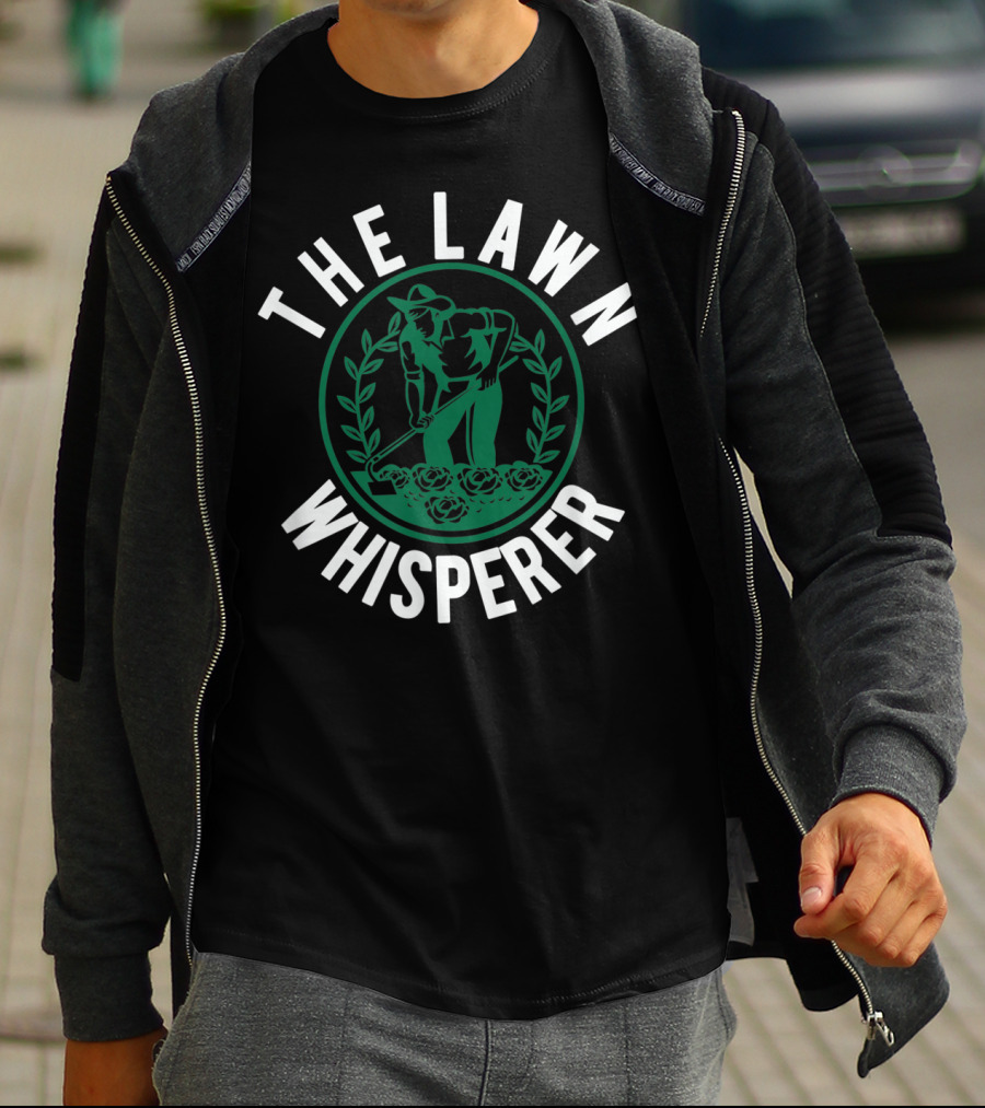 The Lawn Whisperer Mowing Landscaping Funny Gardener T-Shirt