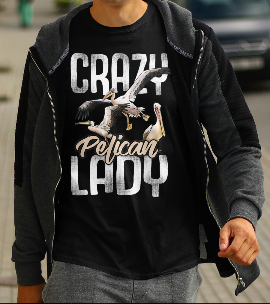 Crazy Pelican Lady T-Shirt